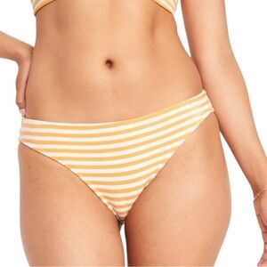 Old Navy Low-Rise Striped Terry Classic Bikini Swim Bottoms Orange Stripe 2X